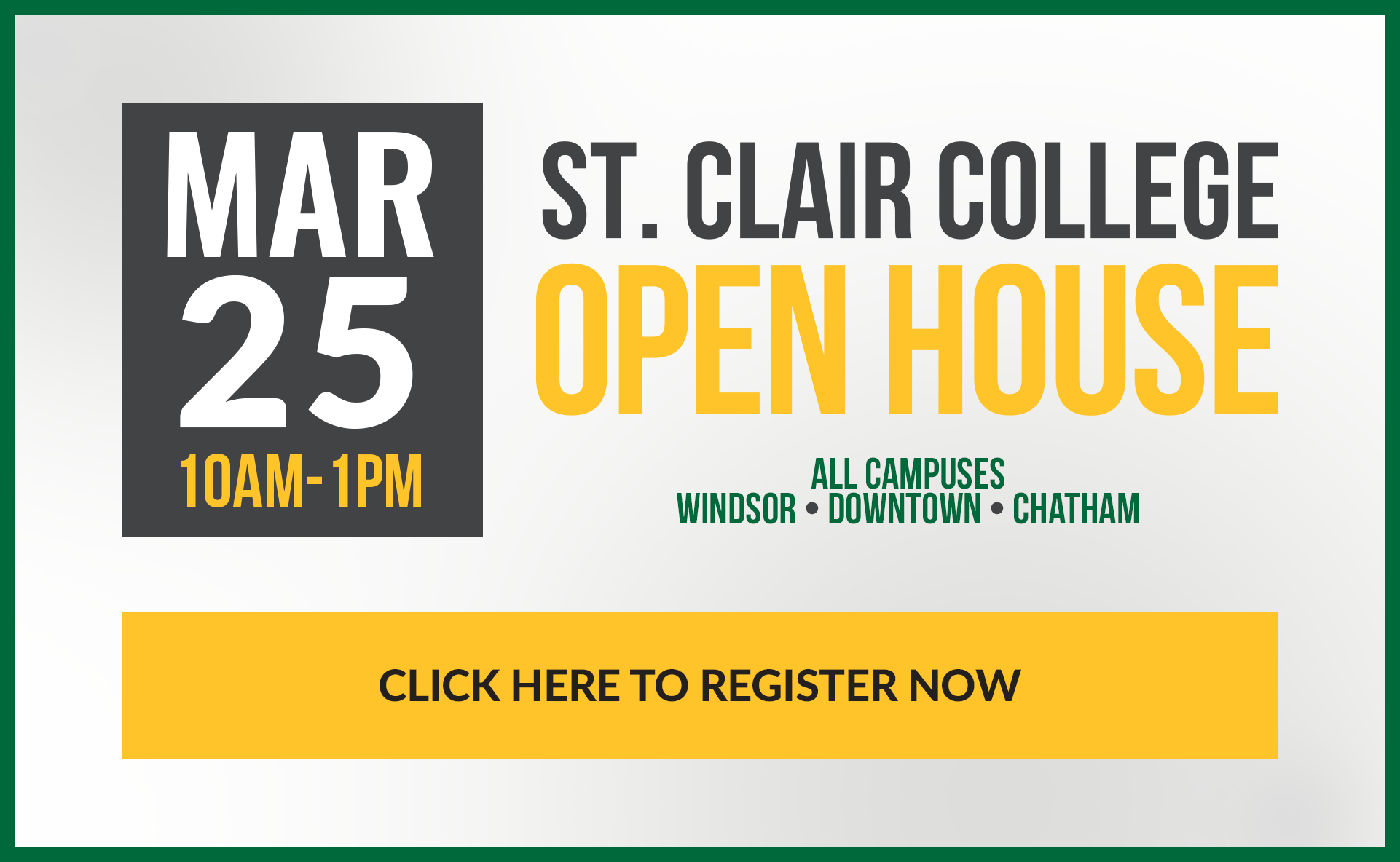 Register for our Open House on Mar. 25, 2023 from 10am to 1pm