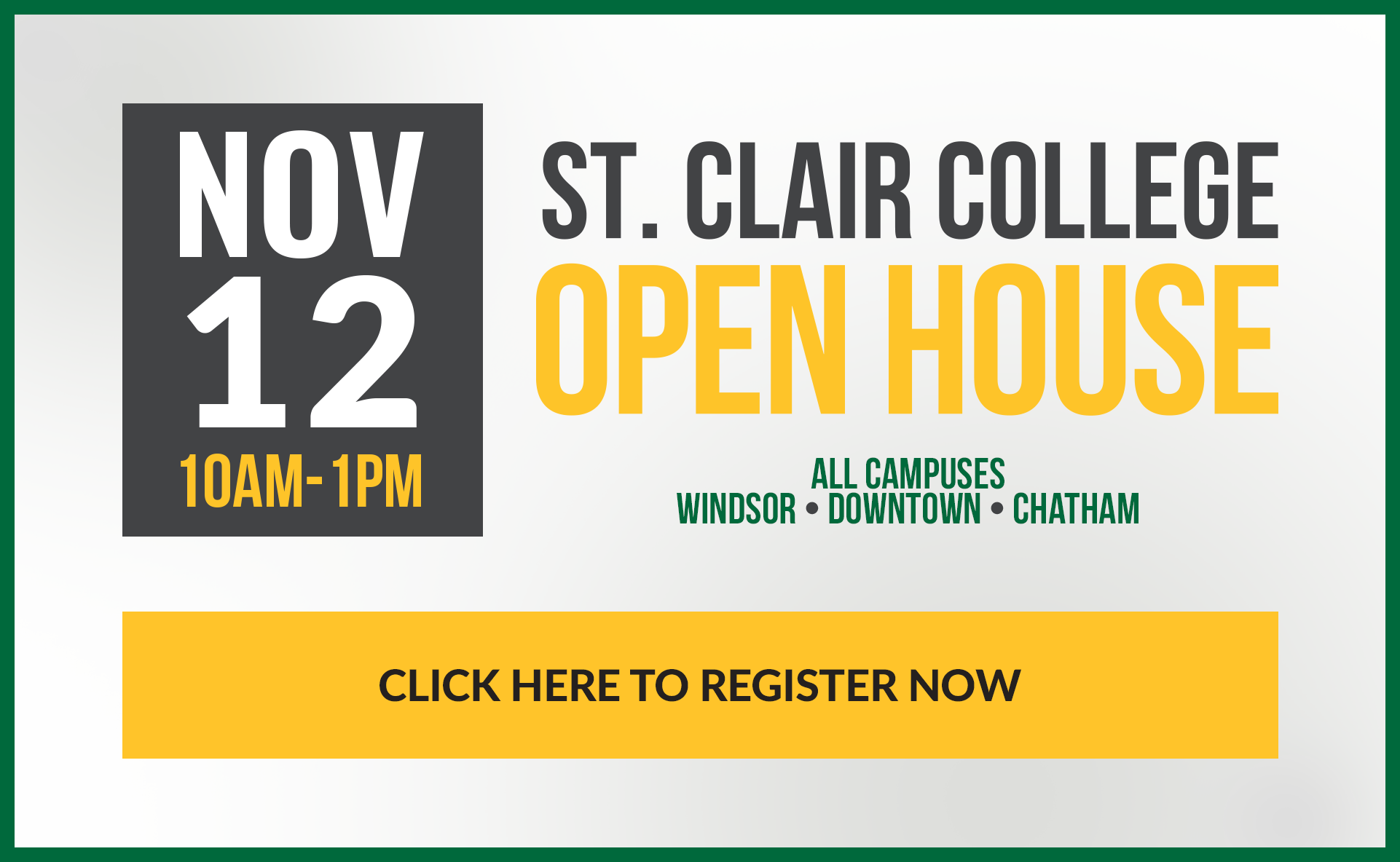 Register for our Open House on Nov. 12, 2022 from 10am to 1pm